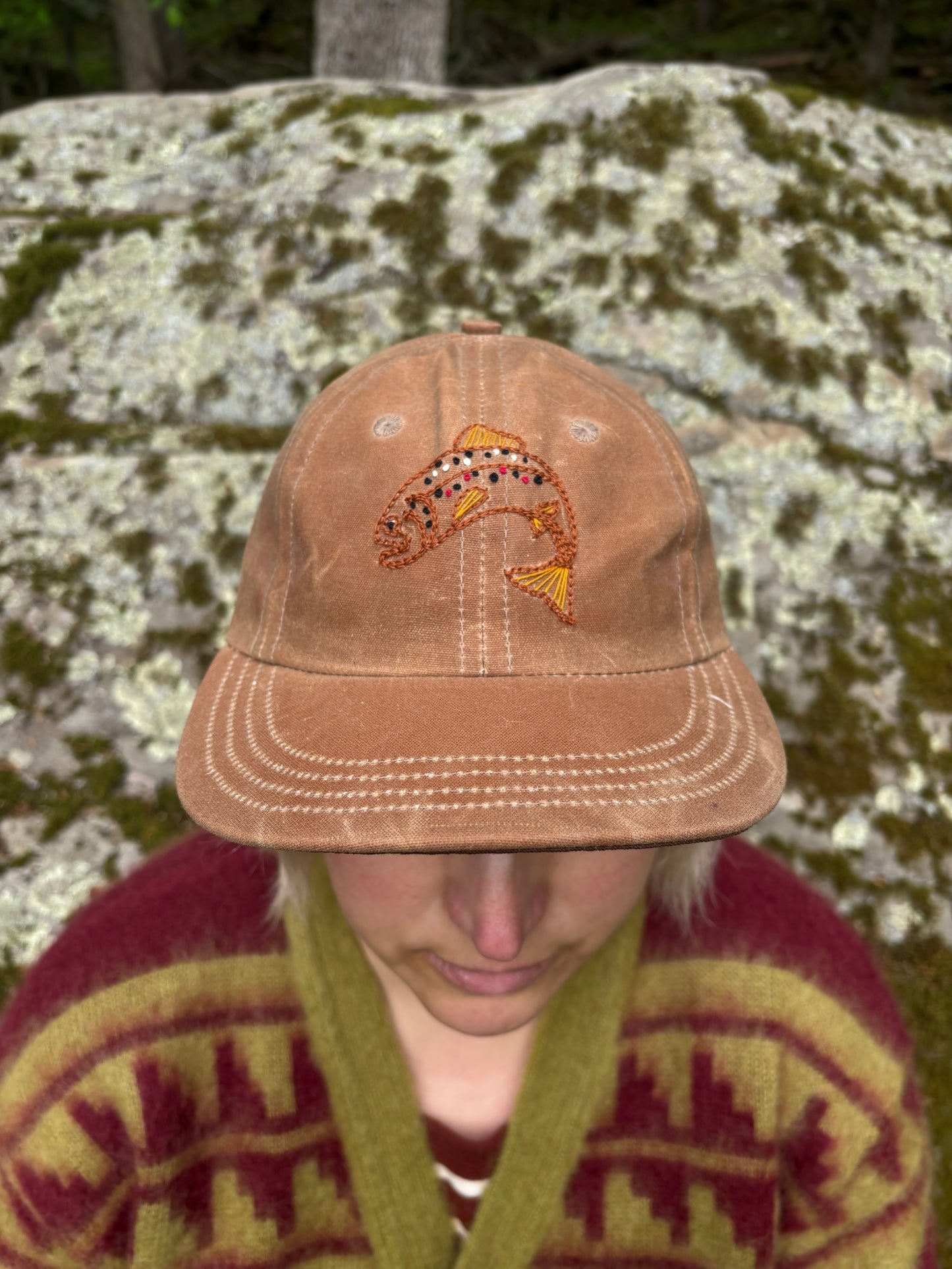 Brown Trout Waxed Cotton Hat