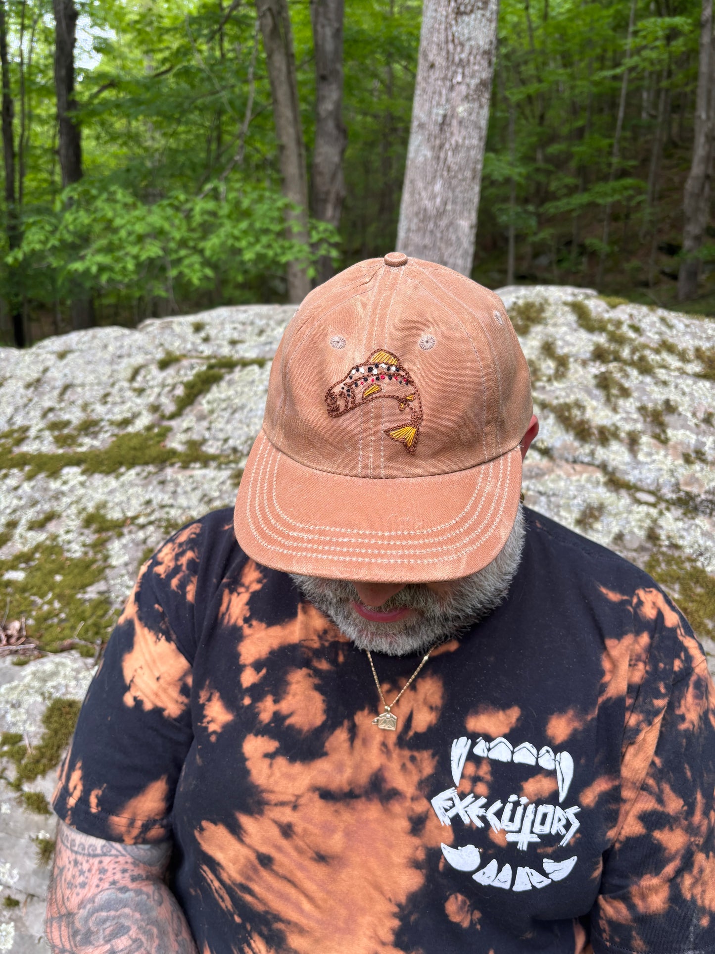 Brown Trout Waxed Cotton Hat