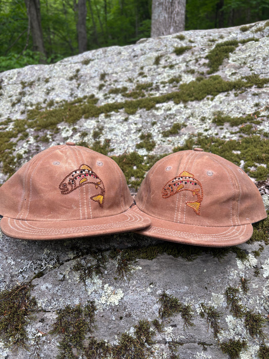 Brown Trout Waxed Cotton Hat