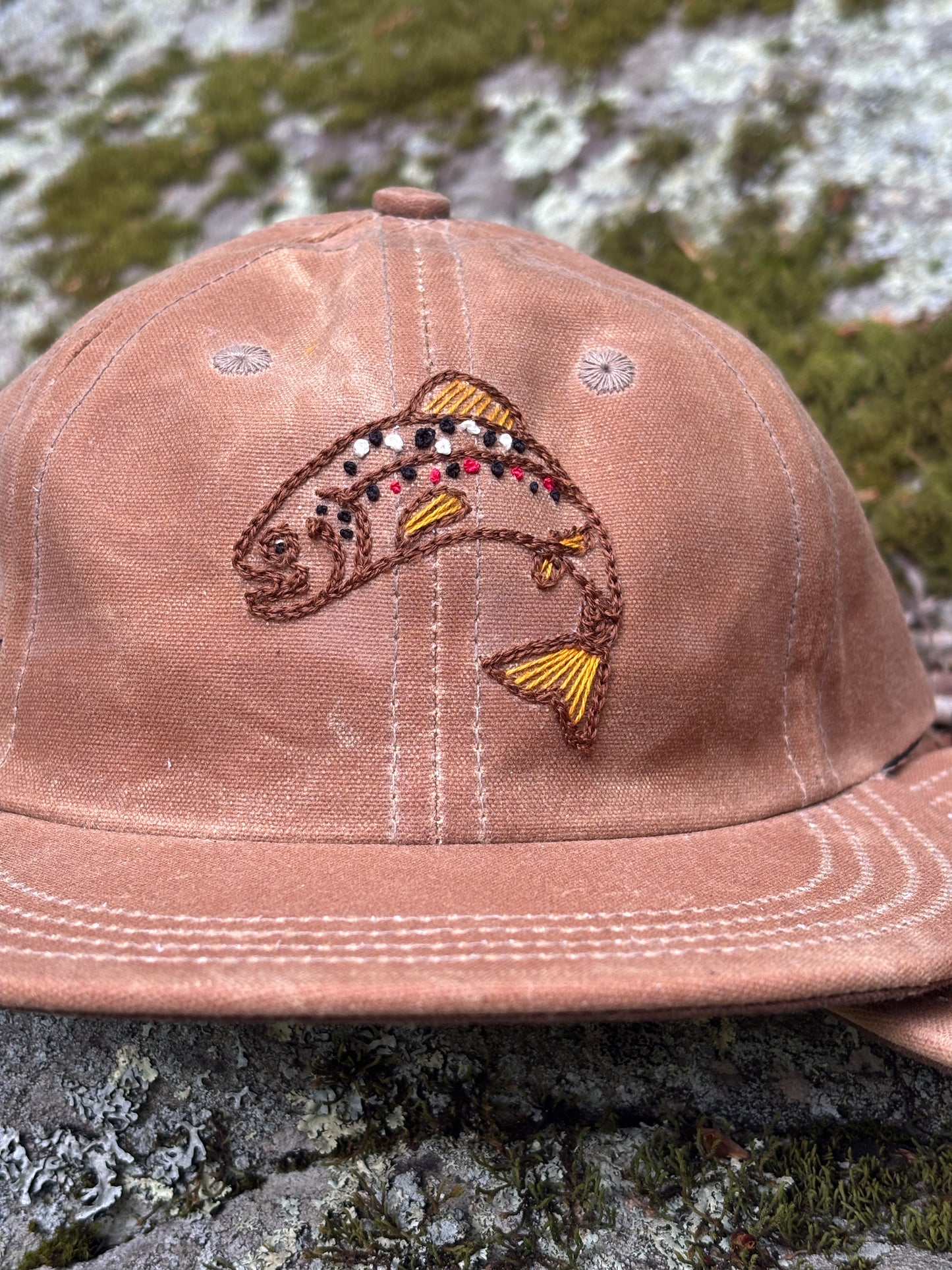 Brown Trout Waxed Cotton Hat