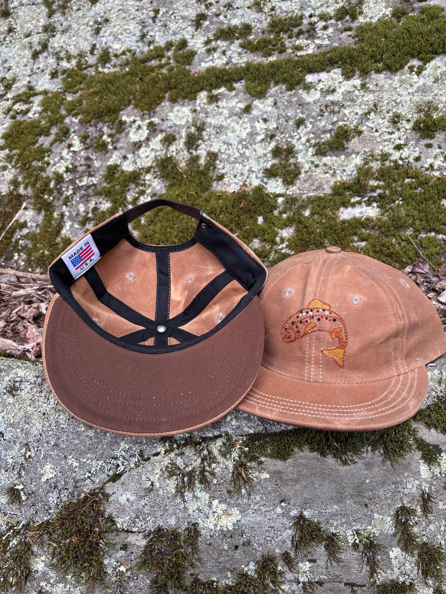 Brown Trout Waxed Cotton Hat